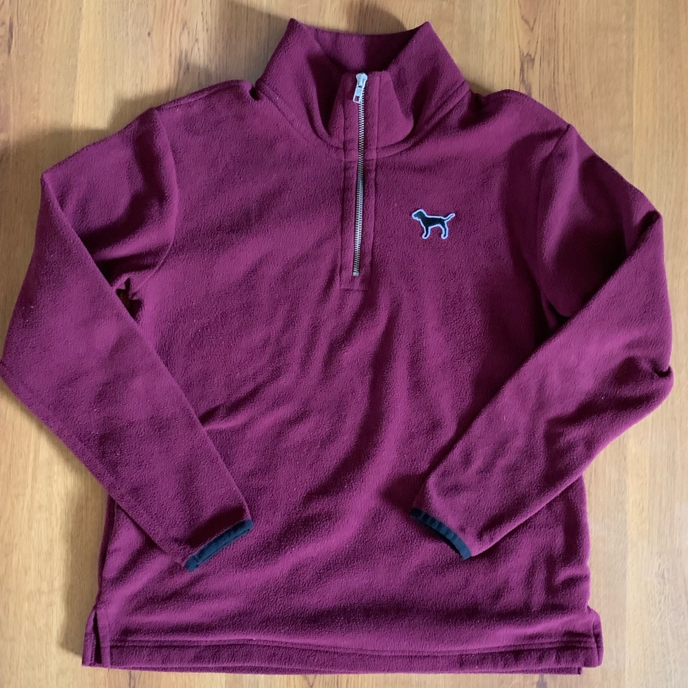 Pink Half Zip Fleece sweater